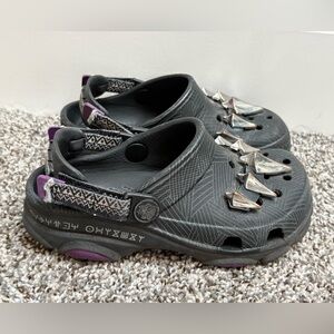 Crocs Disney Marvel Black Panther Waterproof Clogs Kids Size 12c